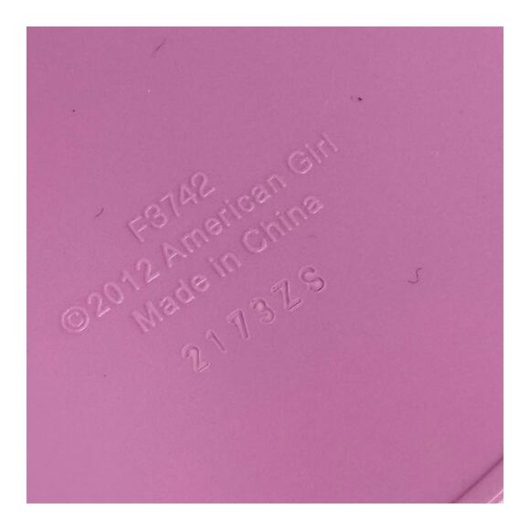 American Girl Dog Bone Birthday Cake 4” Pet Celebration Accessory Toy Pink Plate - Picture 3 of 5